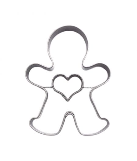 Cookie Cutter "Gingerbread Man with Heart"
