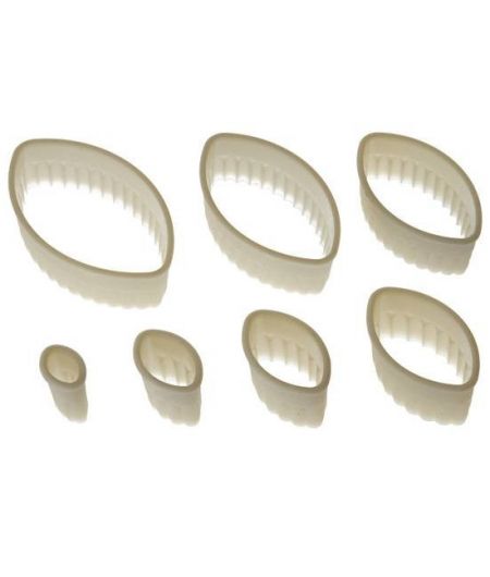 Set 7 Cookie Cutters "Oval Fluted"