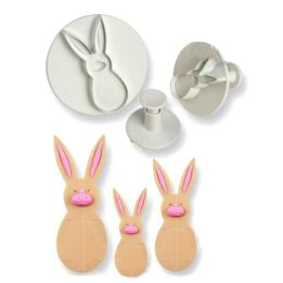 Set de 3 découpoirs à poussoir "Petit Lapin"