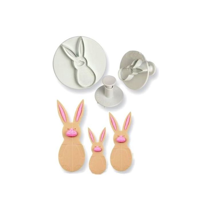 Set 3 Plunger Cutters "Rabbit"