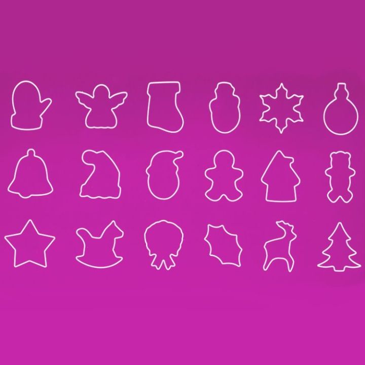 Set 18 Cookie Cutters "Christmas" - 10cm