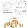 Set de 10 emporte-pièces "Crèche de Noël"