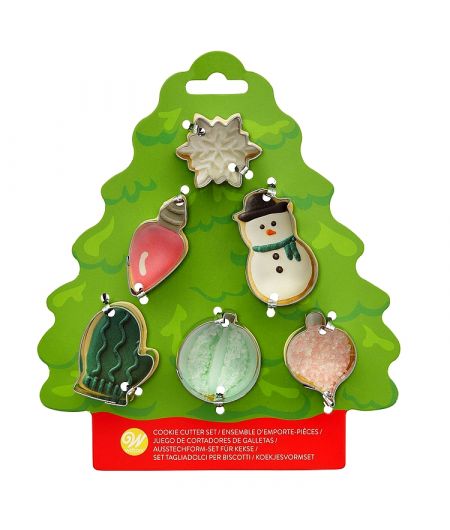 Set 6 Cookie Cutters "Christmas Tree" - WILTON - 3-5cm