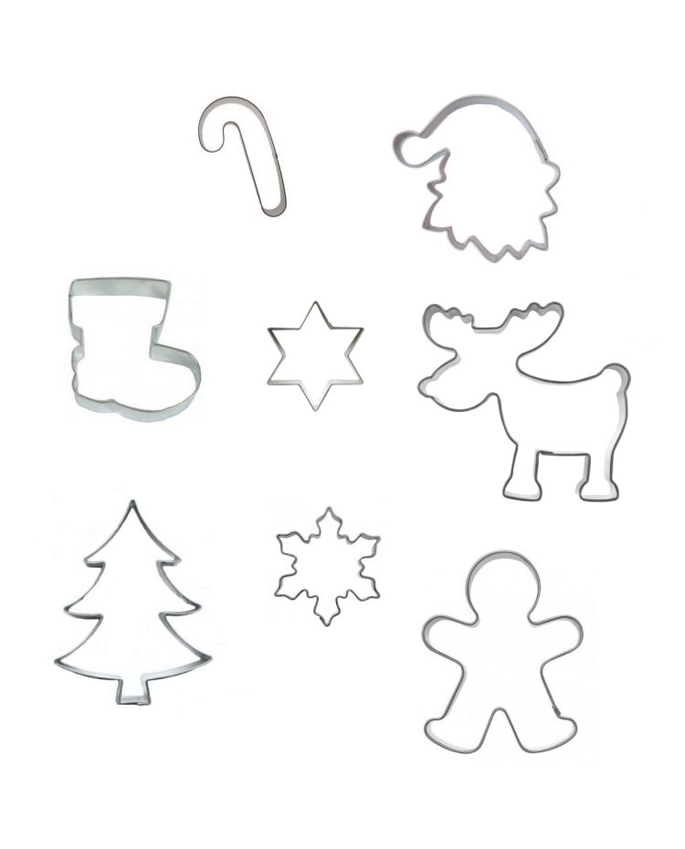 Set 8 Cookie Cutters "Christmas" - K.S - 5-7cm
