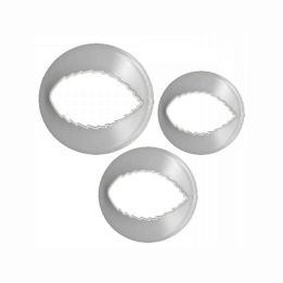 Set de 3 cortadores "Hoja de Rosa" - FMM - 2,5/3/4cm