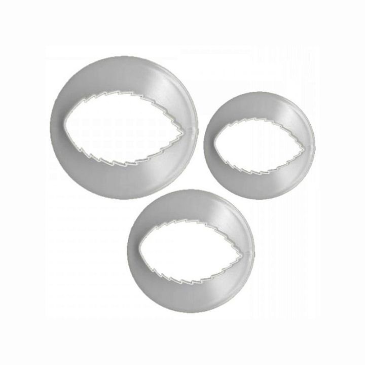 Set 3 Cookie Cutters "Rose Leaf" - FMM - 2,5/3/4cm