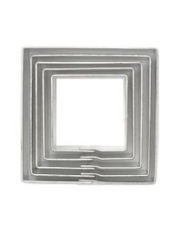 Set 5 Cookie Cutters "Square" - K.S - 2,5-4,5cm