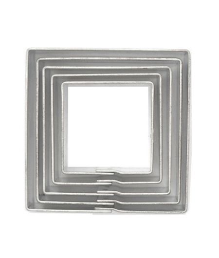 Set 5 Cookie Cutters "Square" - K.S - 2,5-4,5cm