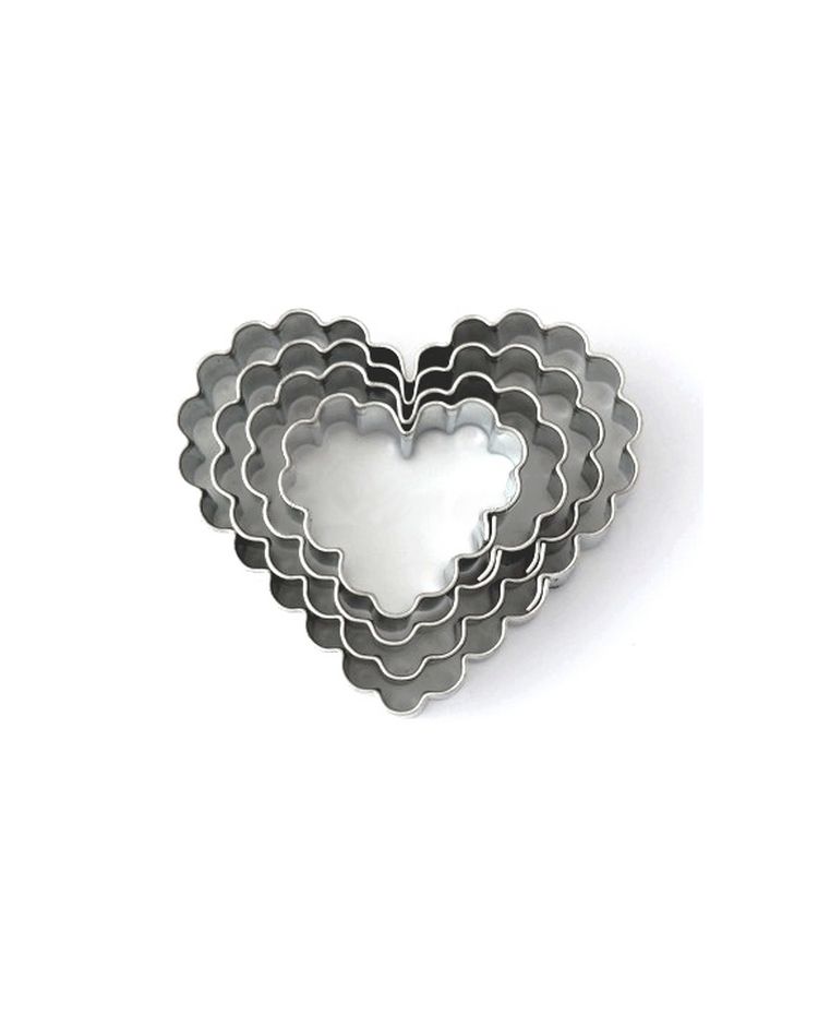 Set de 4 emporte-pièces "Coeur" - Cannelé