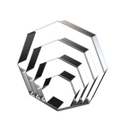 Set de 4 emporte-pièces inox "Octogone" unis