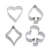 Set de 4 emporte-pièces "Jeu de Cartes" - 5cm