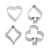 Set 4 Cookie Cutters "Card Suits"  - 5cm