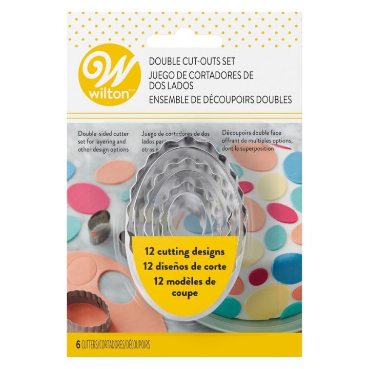 Set 6 Cookie Cutters "Oval - Double Side"