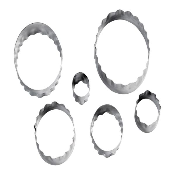 Set de 6 emporte-pièces "Ovale - Double Face"